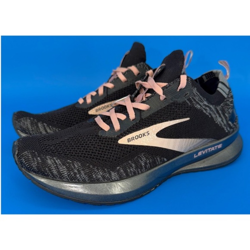 Brooks Levitate 4 1203351B041 Women's Running Shoes Black Pink Size 7.5 Medium B